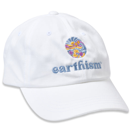 Adjustable Embroidered Baseball Hat - White